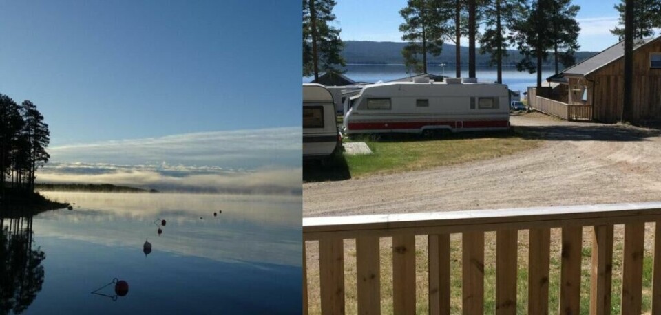 Nyt late feriedager langs innlandets fineste strender. (Foto: Booking.com) 2 bilder fra Onsjoen camping innlandet, i nærheten av Trysil.