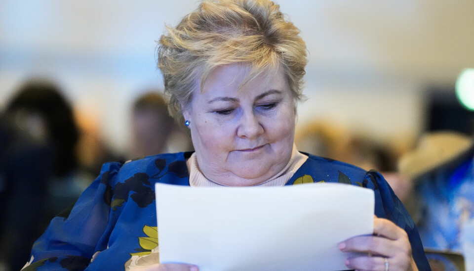 Høyres målinger er ikke hyggelig lesning for Erna Solberg for tiden.