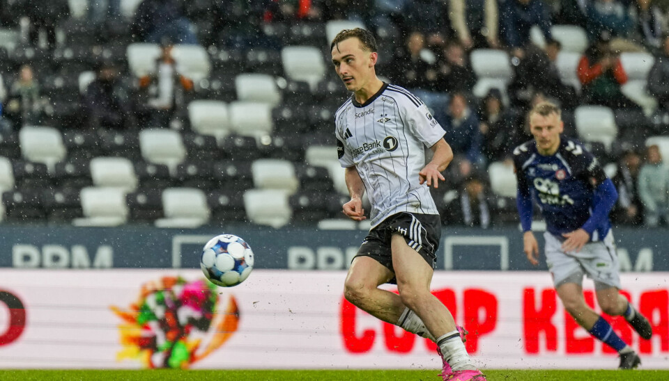 Rosenborgs Marius Broholm scoret på straffespark i kampen mot KFUM på Lerkendal 1. juni.
