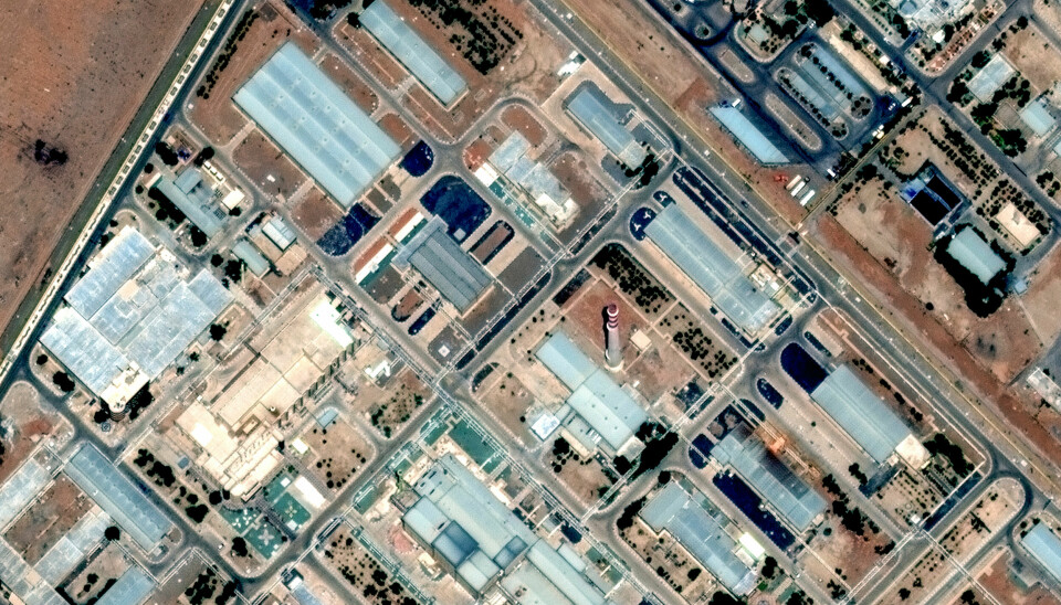 Ifølge IAEA har den islamske republikken samlet opp mer enn 400 kilo uran med en anrikningsgrad på opptil 60 prosent. Da gjenstår angivelig bare mindre tekniske skritt før det blir rent nok til å brukes i våpen. Her et satellittbilde av atomanlegget i Isfahan.