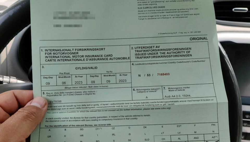 Flere land krever at du har Grønt kort for å passere grensen.