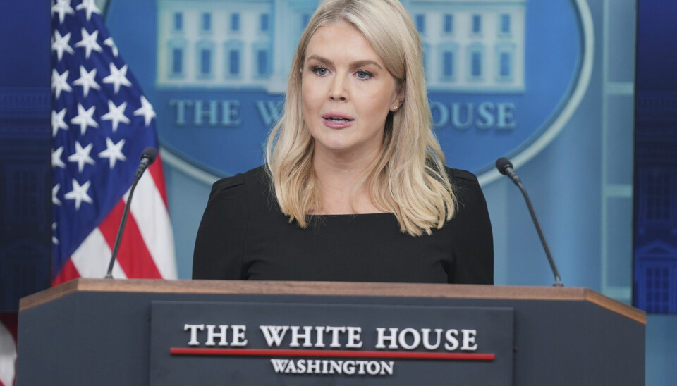 Pressesekretær Karoline Leavitt i Det hvite hus delte Trumps mening om Iran under en pressekonferanse torsdag.