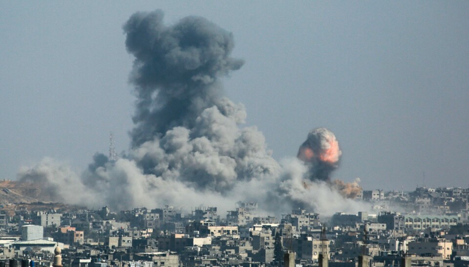 Røyk etter et angrep i Gaza..