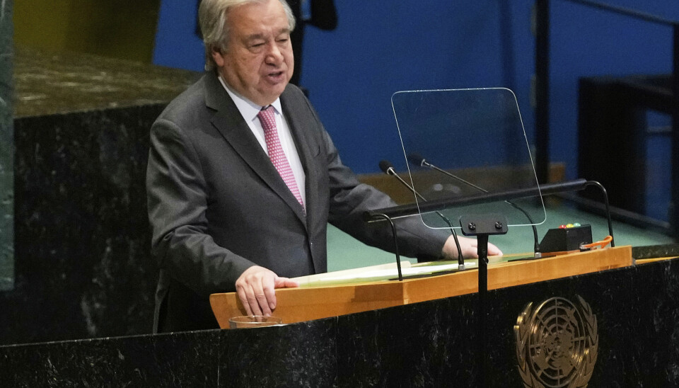 FNs generalsekretær António Guterres kaller USAs angrep en farlig opptrapping. Arkivfoto: Richard Drew / AP / NTB