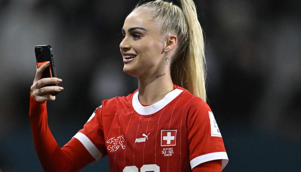 Alisha Lehmann etter seier over New Zealand i VM for to år siden.