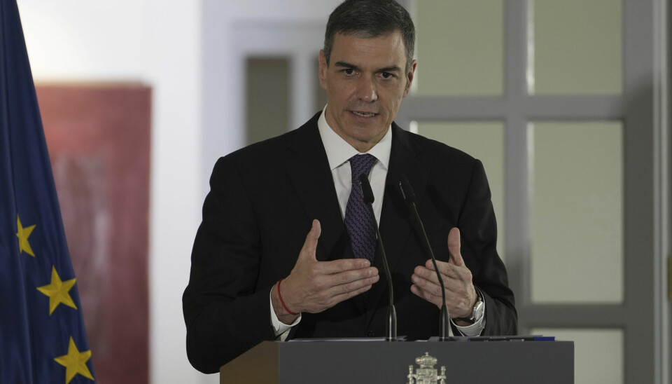 Spanias statsminister Pedro Sánchez, her avbildet i Beijing i april.