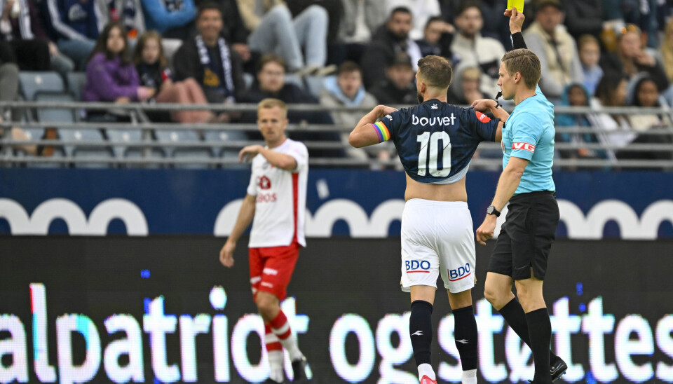 Zlatko Tripic fikk gult kort i oppgjøret mellom Viking og Fredrikstad og må stå over neste eliteseriekamp.