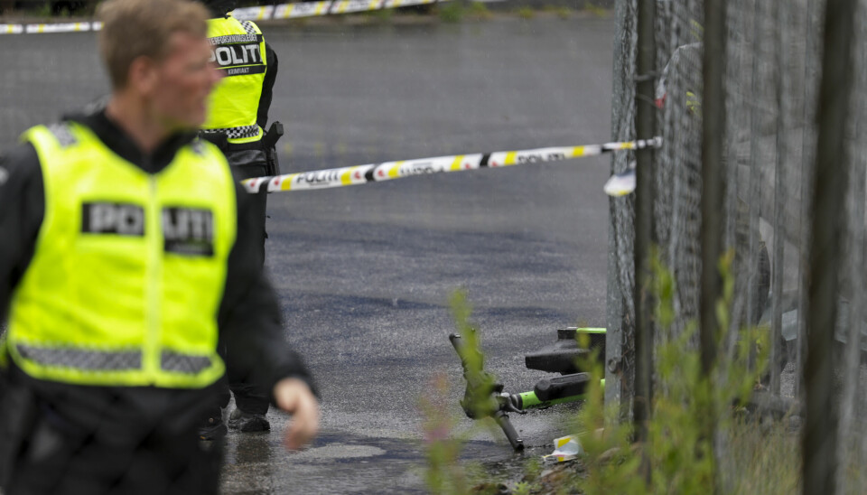 Alvorlig ulykke mellom en lastebil og en elsparkesyklist i Karihaugveien i Oslo.