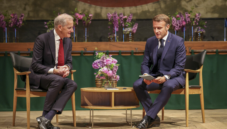 Macron besøker Norge samtidig som regjeringen er i ferd med å ta en beslutning om de skal kjøpe franske, britiske, amerikanske eller tyske fregatter til forsvaret.
