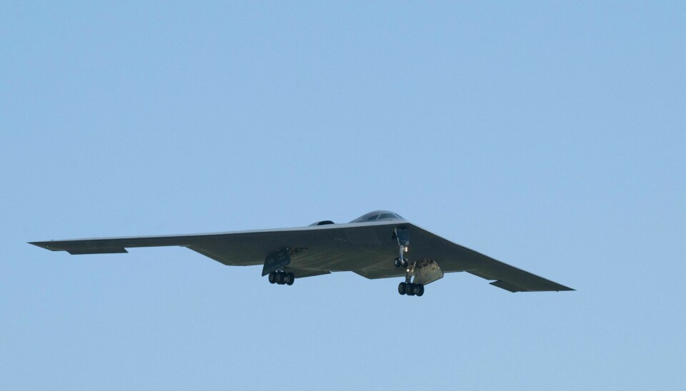 Amerikanske myndigheter frigjorde blant annet dette bildet av en av de syv B-2 bombeflyene som utførte det amerikanske angrepet på Iran.