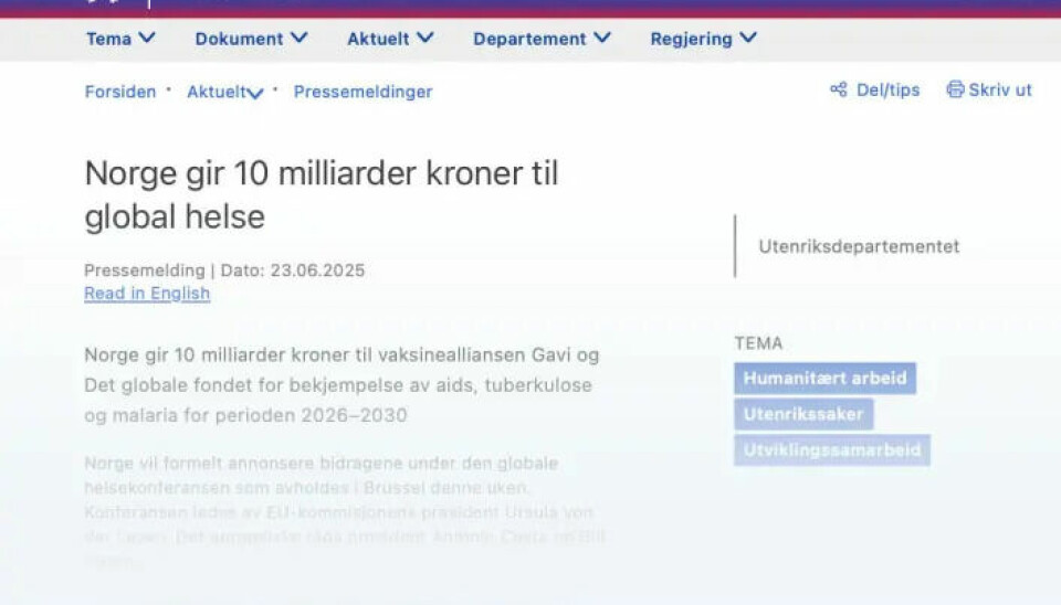 – En investering i vår egen helsesikkerhet, sa statsminister Jonas Gahr Støre i en uttalelse da regjeringen i går lovet åtte milliarder til vaksinealliansen Gavi de fem neste årene. Deler av lovnaden er nedbetaling av gamle norske forpliktelser.