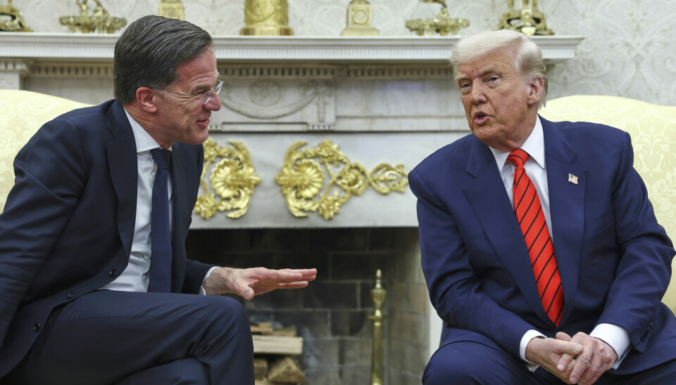 Nato-sjef Mark Rutte besøkte Donald Trump i Det hvite hus i mars. En av Ruttes viktigste oppgaver som Stoltenbergs etterfølger er å sikre USAs støtte til Nato, som har vært noe vaklende under Trumps ledelse.