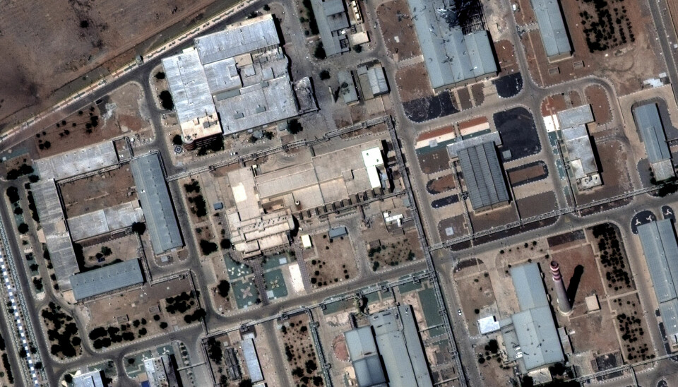 Satellittbilde av atomanlegget i Isfahan i Iran slik det så ut før angrepet.