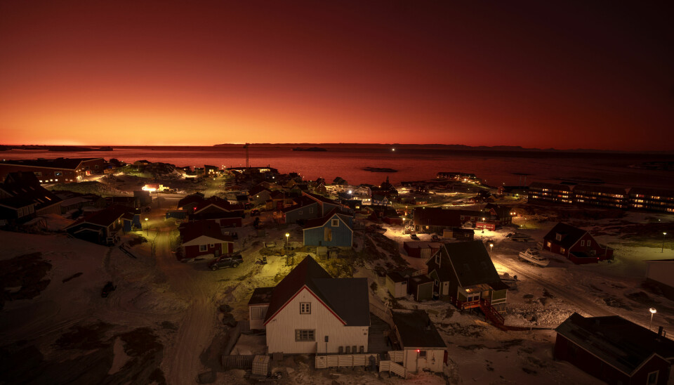 Morgensol i Ilulissat i februar i år.