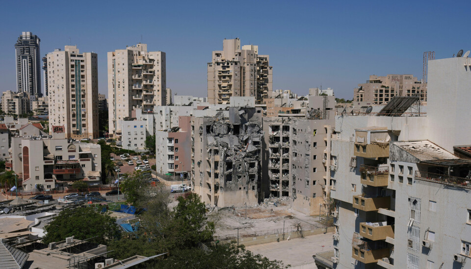 Flere bygg ble skadet i Beer Sheva i Israel under et iransk angrep tirsdag.