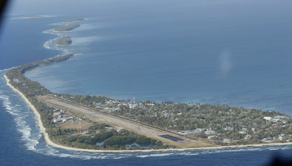 Korallatollen Funufati regnes som hovedstaden i Tuvalu. Herfra vil flere flytte til Australia.