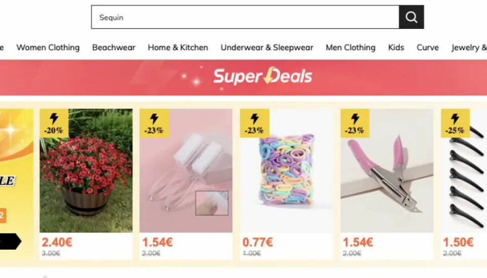 Slik kan en av nedtellingene på Shein se ut.