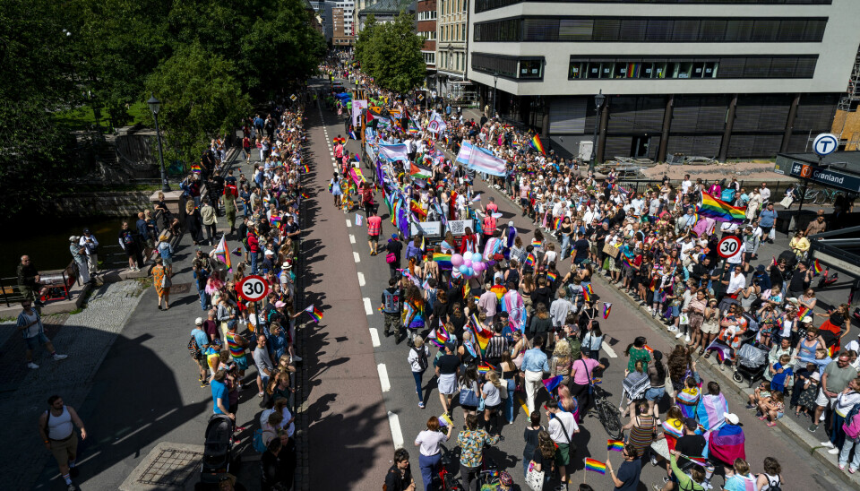 Denne helgen er det pride-parade i Oslo og flere store arrangementer i Oslo. Statens vegvesen oppfordrer folk til å la bilen stå. Bildet er fra 2024.