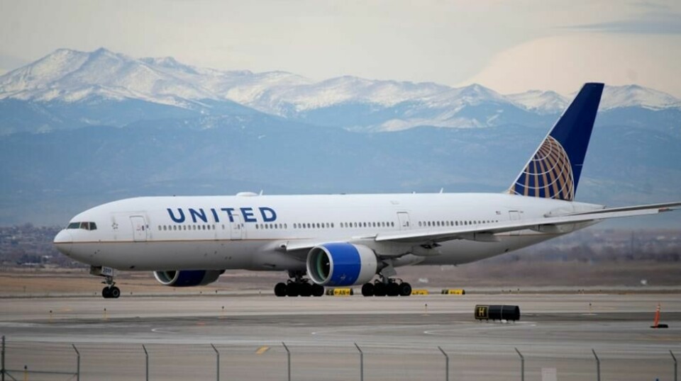 Et av United Airlines Boeing 777-fly i Denver i USA. Det var et fly av denne typen som stupte mot havet etter å ha tatt av fra Hawaii.