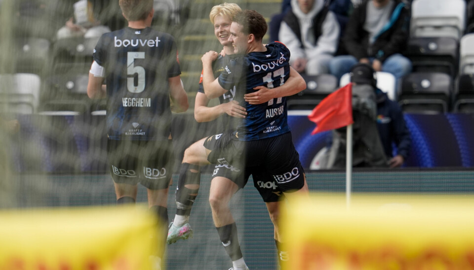 Jakob Segadal Hansen jubler for Vikings 1-0-scoring.