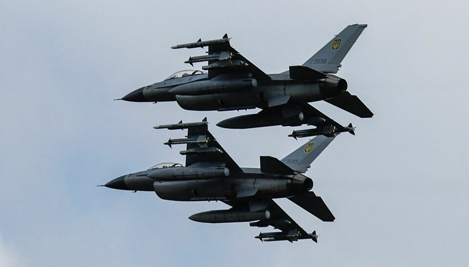Ukrainske F-16 fotografert i august i fjor.