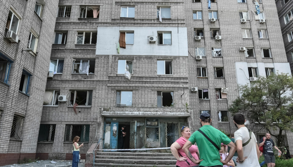 Drepte 18 i den ukrainske byen Dnipro tirsdag i forrige uke.
