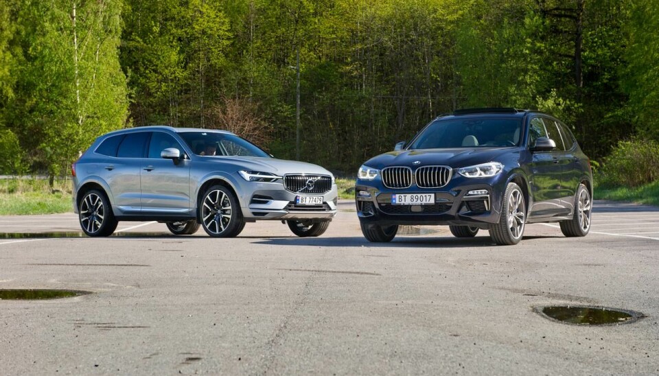 Volvo XC60 har solgt langt bedre enn BMW X3 i Norge. Her fra en tidligere test i Finansavisen Motor.