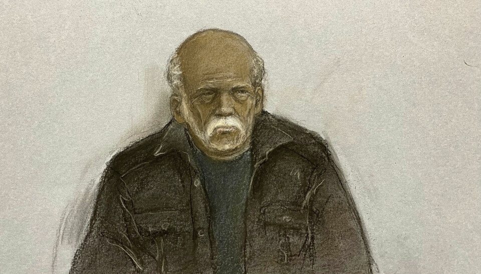 Rettstegning av 92-år gamle Ryland Headley, som nå er dømt for voldtekt og drap i en sak fra 1967.
