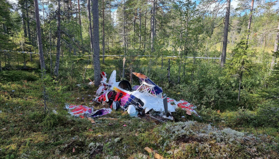 To menn fra Toten omkom da dette mindre flyet styrtet sør for Reinsvoll flyplass i Vestre Toten 28. august 2023.