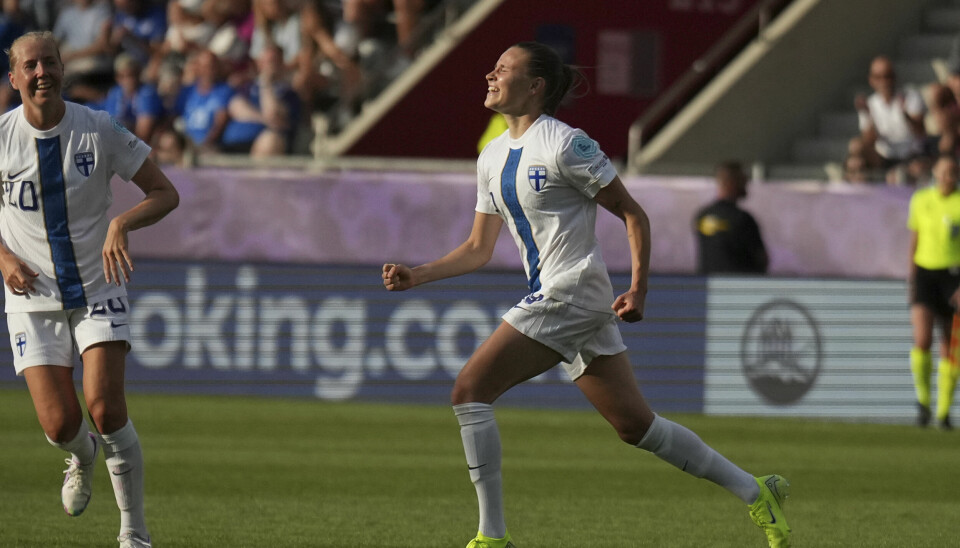 Katariina Kosola jubler for sin 1-0-scoring.