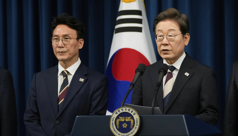 Kim Min-seok (t.v.) er nominert av Sør-Koreas president Lee Jae-myung (t.h.) som ny statsminister.