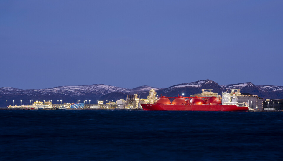 Melkøya utenfor Hammerfest. På øya har Equinor bygget et anlegg for mottak og prosessering av naturgass fra Snøhvitfeltet i Barentshavet.