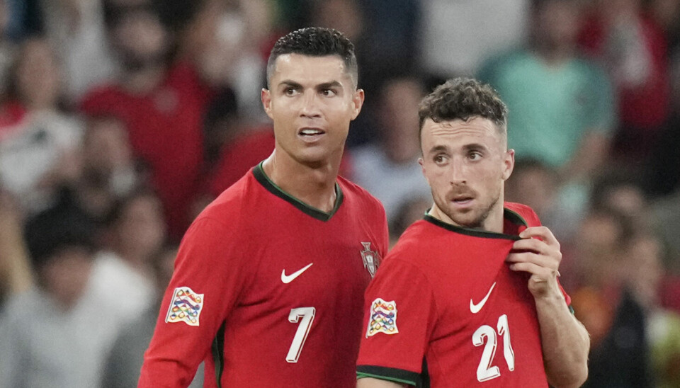 Cristiano Ronaldo sammen med Diogo Jota.