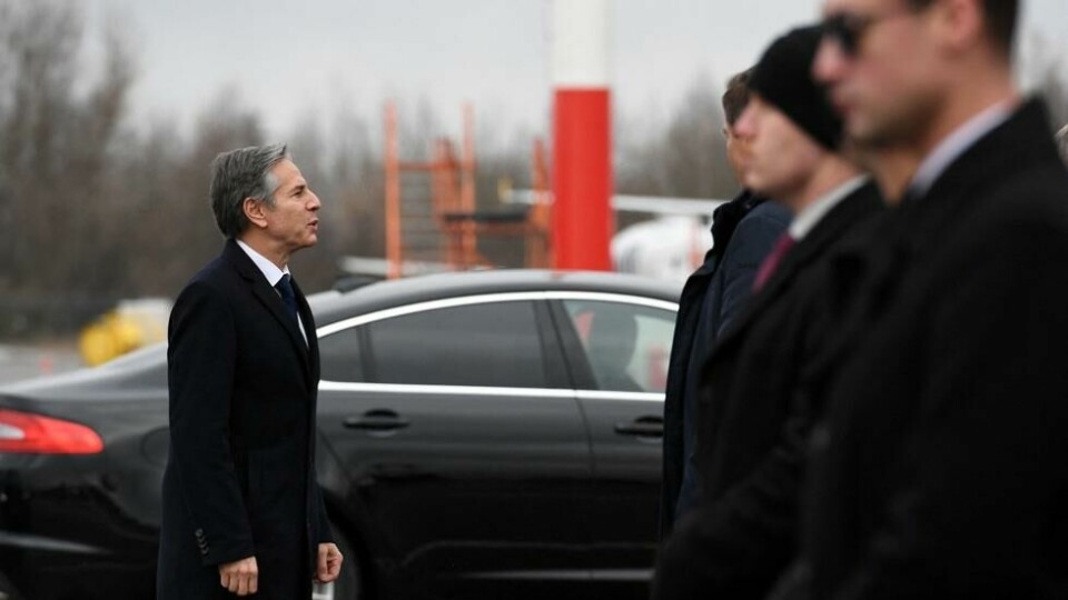 USAs utenriksminister Antony Blinken var på besøk i Nato-landet Litauen mandag. USAs utenriksminister Antony Blinken var på besøk i Nato-landet Litauen mandag. Foto: Olivier Douliery / Reuters/NTB