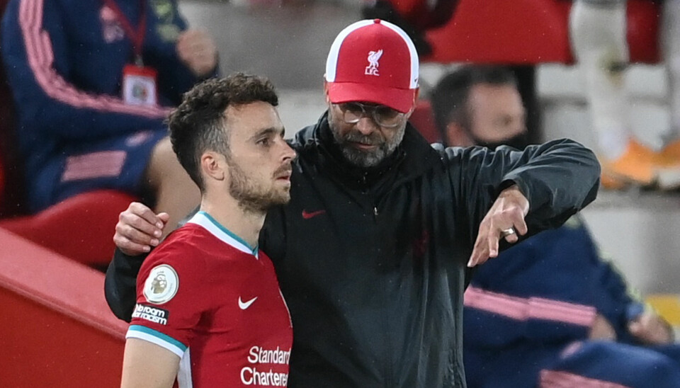 Jürgen Klopp sammen med Diogo Jota.