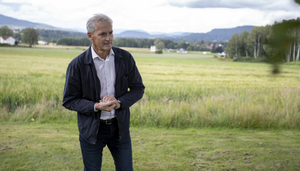 Norge har både ressursene og kompetansen til å bidra mer, og Fensfeltet i Telemark er et av Europas mest lovende funn av sjeldne jordarter, skriver Linge. Her er Jonas Gahr Støre ved Fensfeltet.