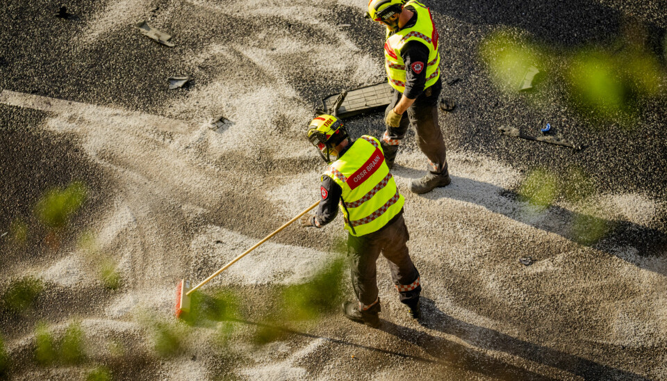 Nødetatene jobbet på ulykkesstedet torsdag kveld.