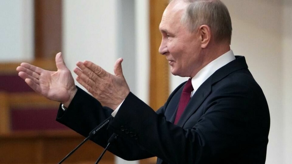 Russland fikk ikke noe godt ut av forholdet til USA under Donald Trumps første runde i Det hvite hus, sier Kreml-talsmann Dmitrij Peskov. Bildet viser president Vladimir Putin under en konferanse i St. Petersburg i forrige uke.
