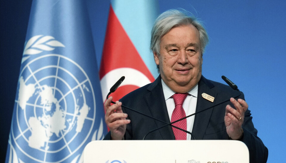 FNs generalsekretær António Guterres fordømmer de russiske angrepene mot Ukraina.