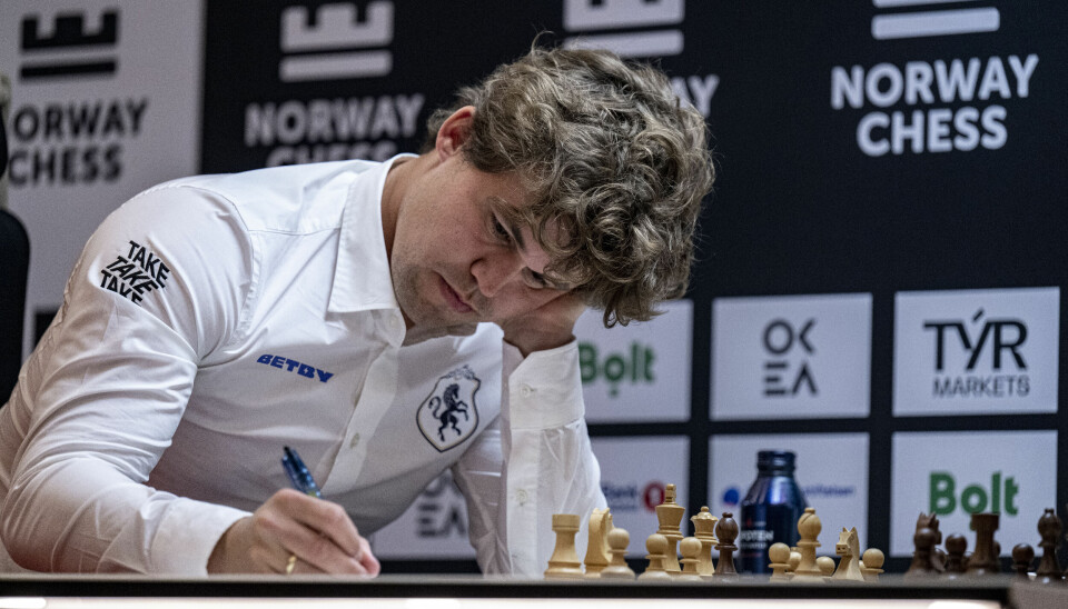 Magnus Carlsen under Norway Chess tidligere i år.