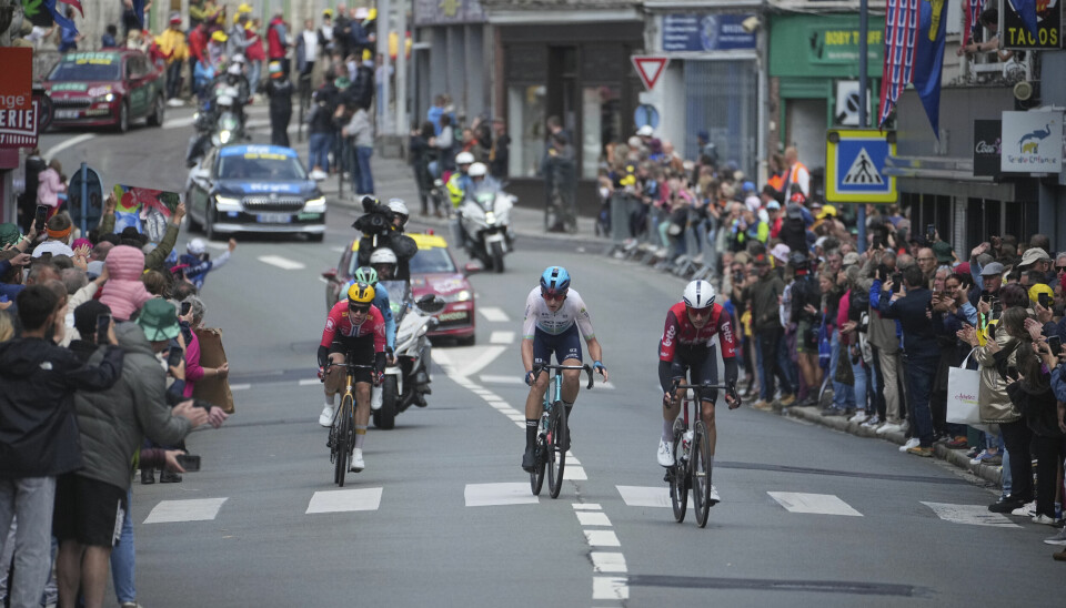 Andreas Leknessund under søndagens 2. etappe i Tour de France. Thibault Camus / AP / NTB