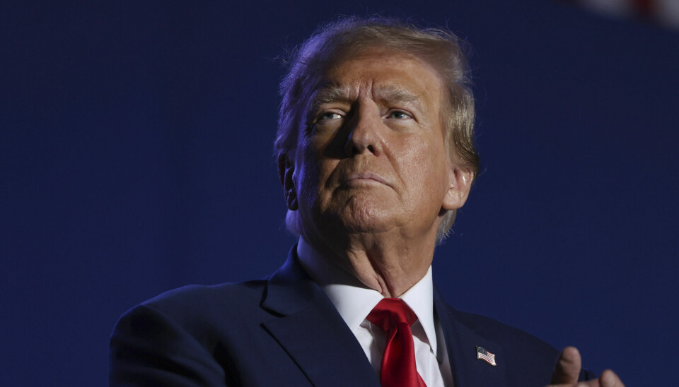 Donald Trump under et valgkampmøte i Massachusetts i 2023.