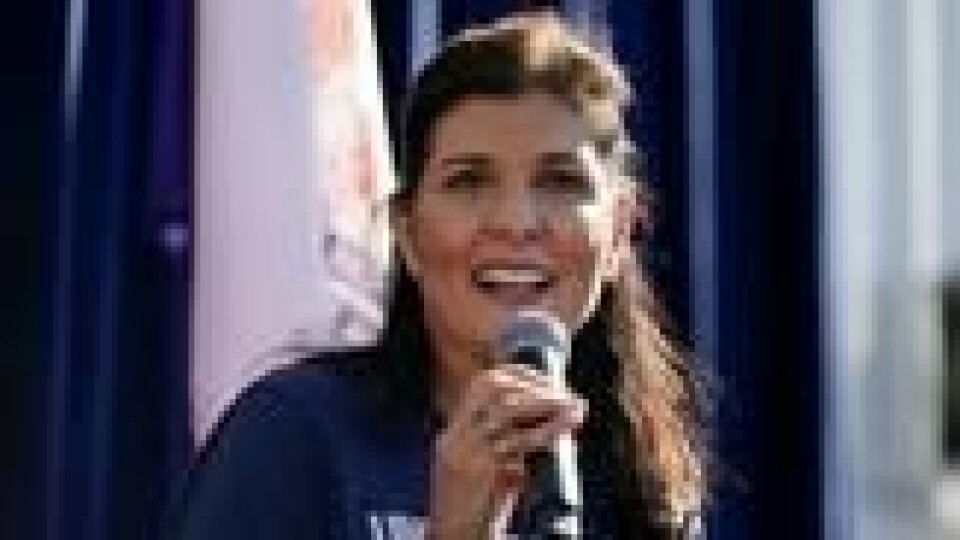 Nikki Haley er den eneste kvinnen i den republikanske nominasjonskampen. Nikki Haley er den eneste kvinnen i den republikanske nominasjonskampen. Foto: Jeff Roberson / AP Photo / NTB
