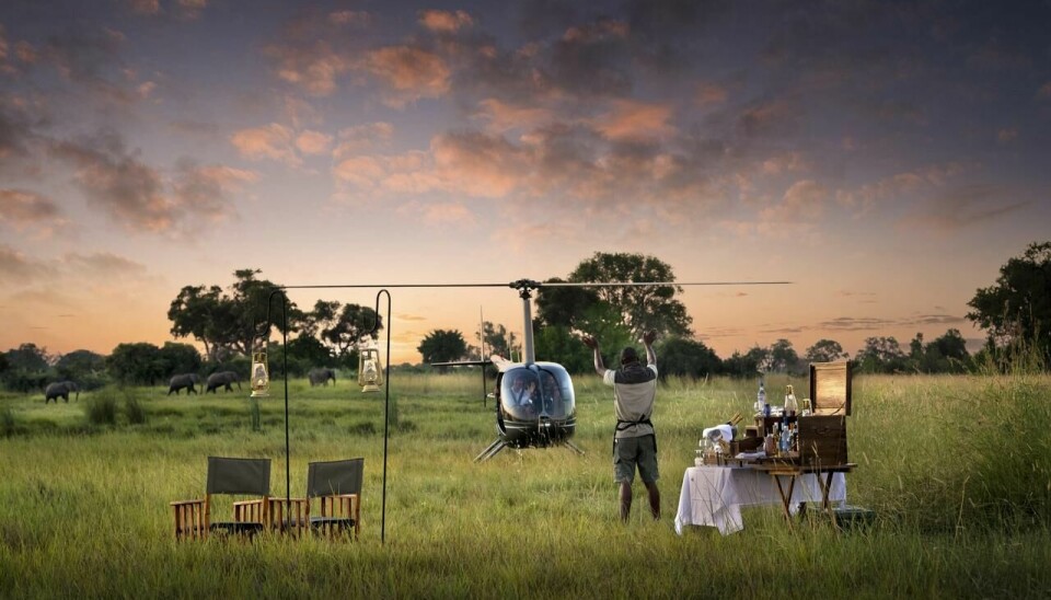 Hva med privat helikoptertur og middag i solnedgangen?