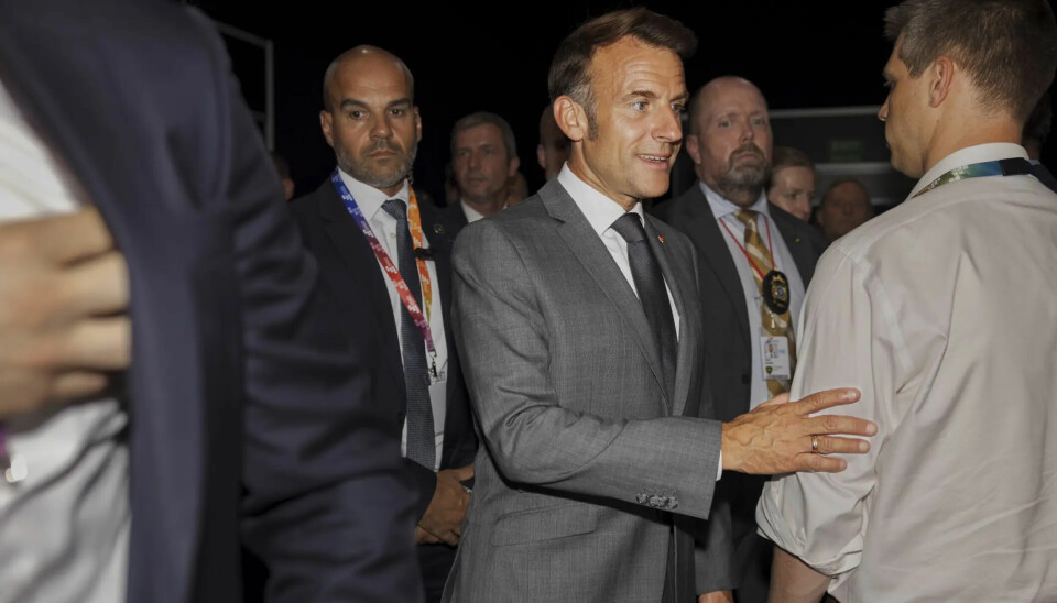 Emmanuel Macron var den eneste statslederne fra G7-landene på konferansen for finansiering av utvikling.