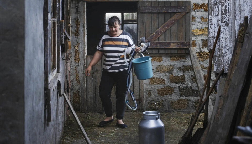 På den lille bondegården i Petropavlivka i Ukraina sørger Vitalina Karnauh over tapet av soldatsønnen.