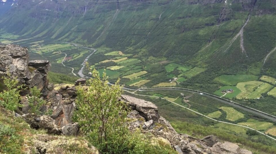 Tåa av Gámanjunni 3. Foto: Fjellskredseksjonen/NVE