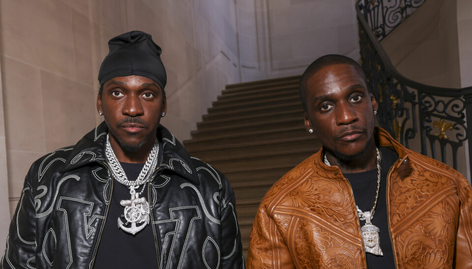 Brødrene Pusha T og Malice gjør comeback som duoen Clipse. Her avbildet under et moteshow i Paris.