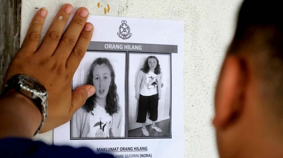 15 år gamle Nora Quoirin forsvant da hun var på ferie med familien i Malaysia i fjor.