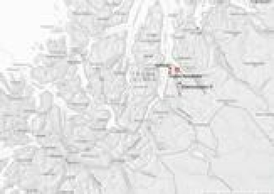 Kart over fjellparti i Nord-Norge med døgnkontinuerlig overvåking. KART: NVE Kart over fjellparti i Nord-Norge med døgnkontinuerlig overvåking. KART: NVE